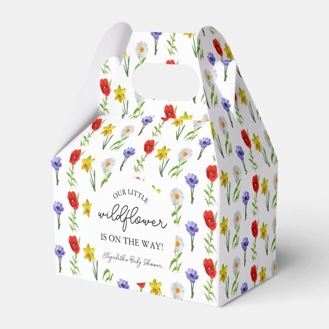 Little WildblomBaby Shower Presentaskar (Framsidan Sidan)