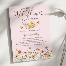 Little WildblomBoho Watercolor Baby Shower Inbjudningar