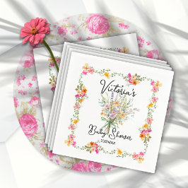 Little Wildblombouquet Baby Shower Pappersservett