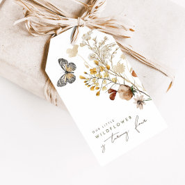 Little WildblomButterfly Blommigt Girls Favor Presentetikett
