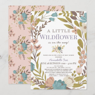 Little WildblomGirl Drive by Baby Shower Inbjudningar