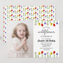 Little WildblomKids Girl Birthday Inbjudningar