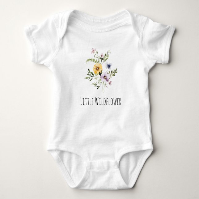 Little Wildblomma Baby Shirt Baby Bodykostym T Shirt (Framsida)