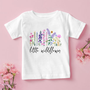 Little Wildblomma Blommigt Birthday Girl T Shirt