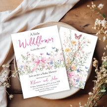 Little Wildblomma Blommigt Girl Rosa Bow Baby Show