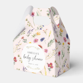 Little Wildblomma Blommigt Rosa Baby Shower Presentaskar