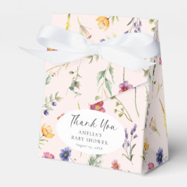 Little Wildblomma Blommigt Rosa Girl Baby Shower Presentaskar