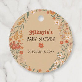 Little Wildblomma Fall Rustic Boho Baby Shower Gåvor Etiketter