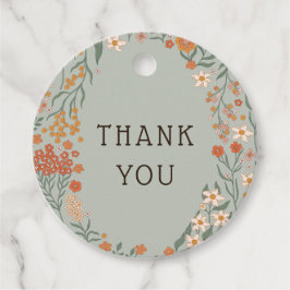 Little Wildblomma Fall Rustic Boho Baby Shower Gåvor Etiketter