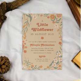 Little Wildblomma Fall Rustic Boho Baby Shower Inv Inbjudningar
