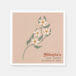 Little Wildblomma Fall Rustic Boho Baby Shower Pappersservett