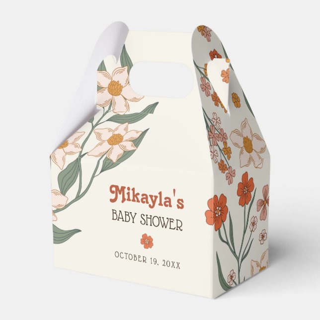 Little Wildblomma Fall Rustic Boho Baby Shower Presentaskar (Framsidan Sidan)