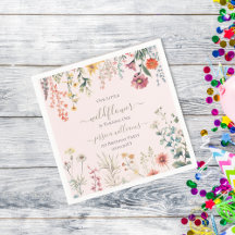 Little Wildblomma Turning En Söt 1:a födelsedagen