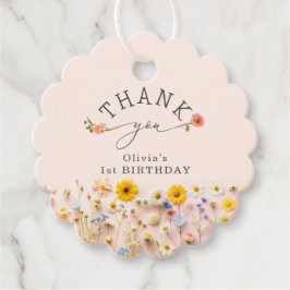 Little Wildblomma Vild en födelsedagsdag Tack Gåvor Etiketter