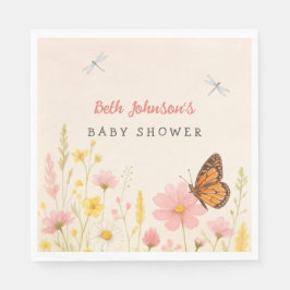 Little WildblommBaby Shower Napkins Pappersservett