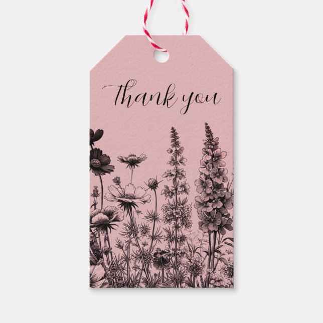 Little Wildblomme Gift Märkre Presentetikett (Framsidan)