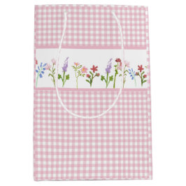 Little Wildblomme Rosa Gingham Check Gift Bag