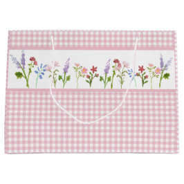 Little Wildblomme Rosa Gingham Check Gift Bag
