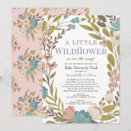 Little WildblommGirl Baby Shower by Mail Inbjudningar