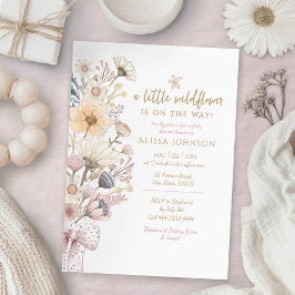 Little WildblommGirl Baby Shower Inbjudningar