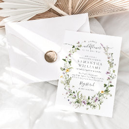 Little Wildbloms Lila Blommigt Flicka Shower Inbjudningar