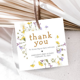 Little Wildflower Baby Shower Gåvor Etiketter