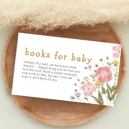 Little Wildflower Boho Baby Shower Books for Baby Tilläggskort