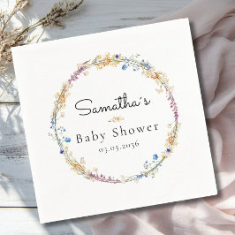 Little Wildflower Boho Dream - Baby Shower Pappersservett
