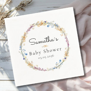 Little Wildflower Boho Dröm - Baby Shower Pappersservett
