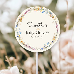 Little Wildflower Boho Dröm - Baby Shower Runt Klistermärke