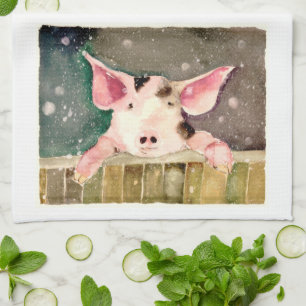 Little Winter Gris Kitchen Towel Kökshandduk