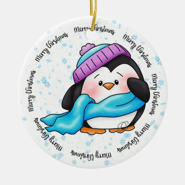Little Winter Pepa Penguin jul Ornament (Framsidan)