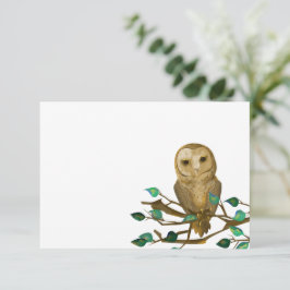 Little Wise Uggla, Flat Note Card Kort