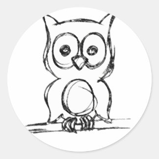 Little Wise Uggla Stickers Runt Klistermärke