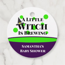 Little Witch andas Halloween Baby Shower Gåvor Etiketter