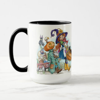 Little Witch Folksy Cute Halloween Coffee Mugg