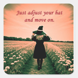 Little Witch Fyrkantigt Klistermärke