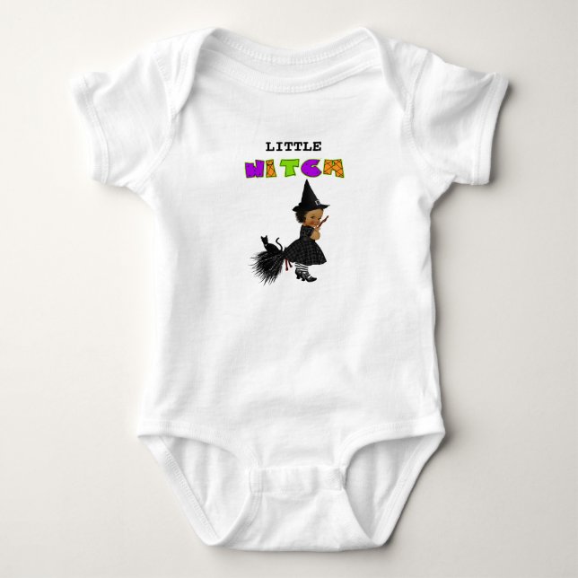 Little Witch Halloween Bodykostt T-Shirt (Framsida)