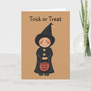 Little Witch Halloween Card Kort