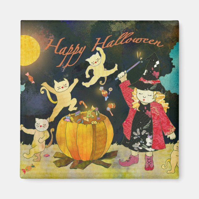 Little Witch Magic Cauldron: Halloween Magnet (Framsidan)