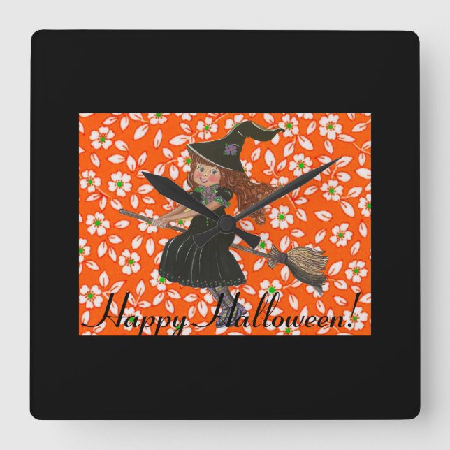 Little Witch Matta Fyrkantig Klocka (Framsida)