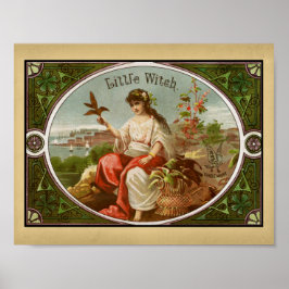 Little Witch Vintage Cigar Box Poster