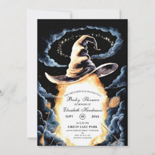 Little Wizard Hat Baby Shower Inbjudningar