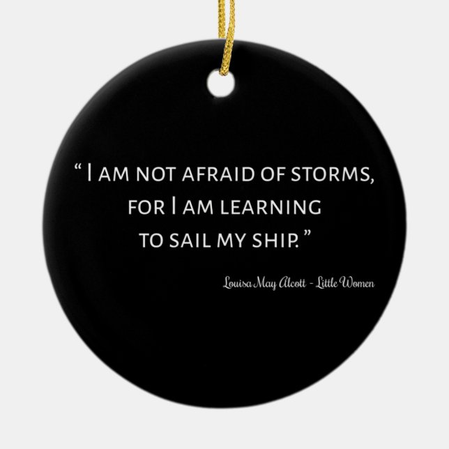 Little Women Quote I - Classic Stil Julgransprydnad Keramik (Framsidan)