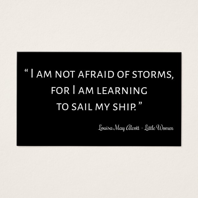 Little Women Quote I - Classic Stil Visitkort (Framsidan)
