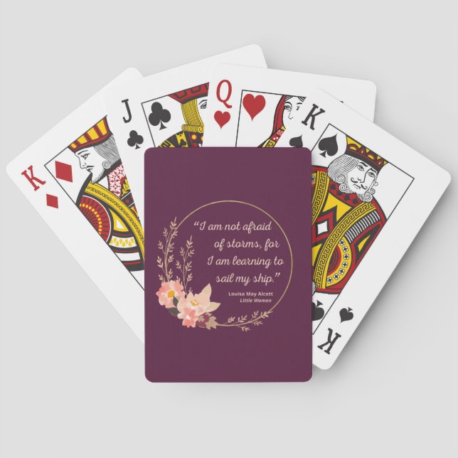 Little Women Quote I - Cute Stil Casinokort (Baksidan)