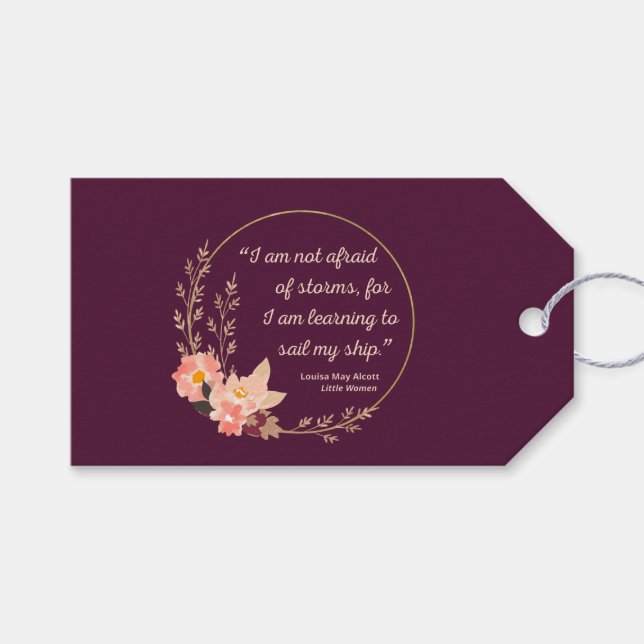 Little Women Quote I - Cute Stil Presentetikett (Framsidan (Horisontell))