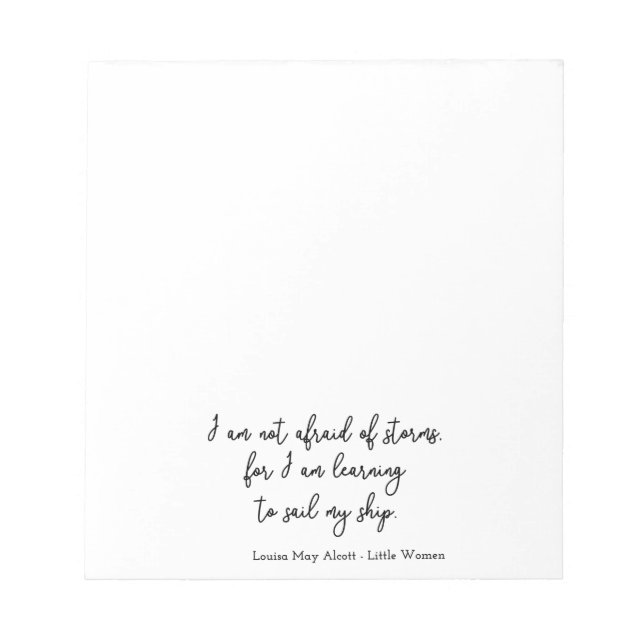 Little Women Quote I - Handwriter Stil Anteckningsblock (Framsida)