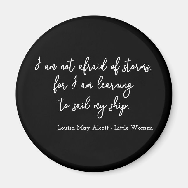 Little Women Quote I - Handwriter Stil Magnet (Framsidan)