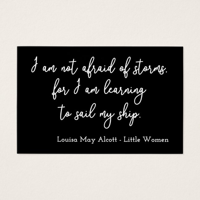 Little Women Quote I - Handwriter Stil Visitkort (Framsida)